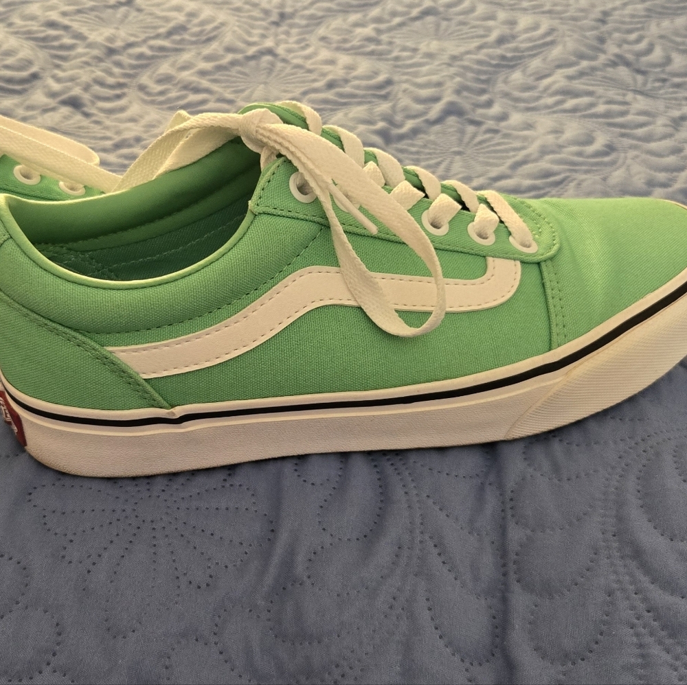 Vans Green and White Sneakers